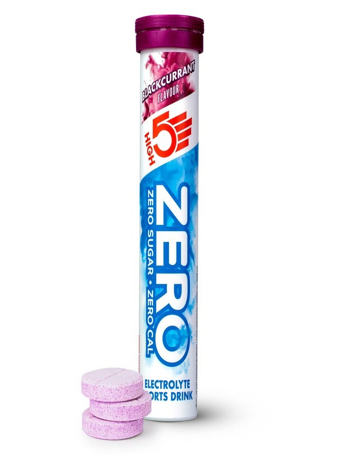 HIGH5 Zero Electrolyte Hydration Tablets Added Vitamin C (Blackcurrant, 20 Count (Pack of 1)) - Image 1